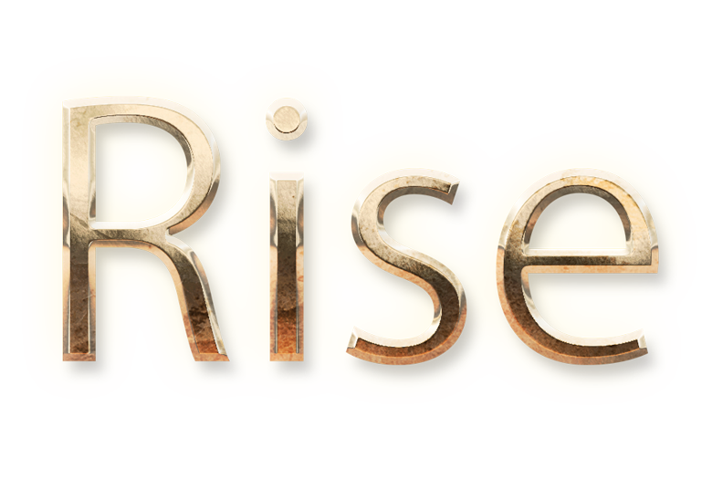 WORD RISE gold text typography PNG images free